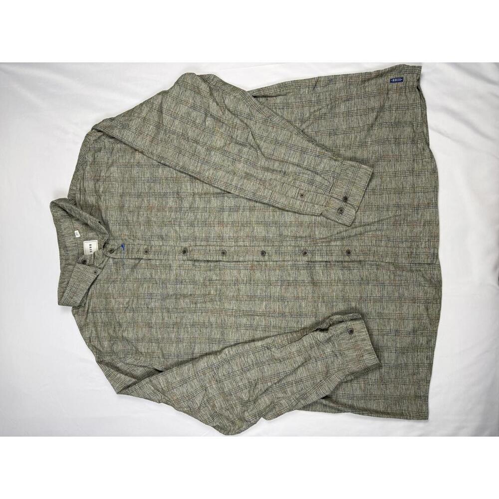 ROWM Men's 3XT Button-Up‎ Plaid Shirt